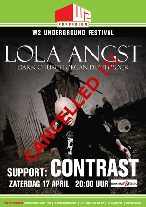 Flyer for W2 Underground Festival at Willem II, Den Bosch